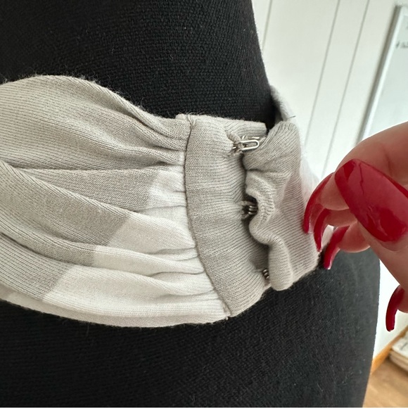 JAYGODFREY Grey and White Horizontal Striped Maxi Dress - Picture 5 of 14